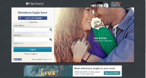 eHarmony Review Log In Page